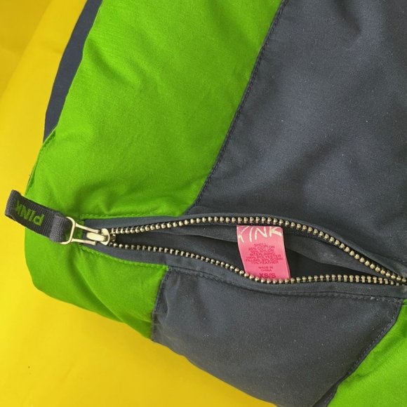 Victoria's Secret Pink Reversible Down Puffer Vest, Size XS, Blue and Green - Picture 4 of 12